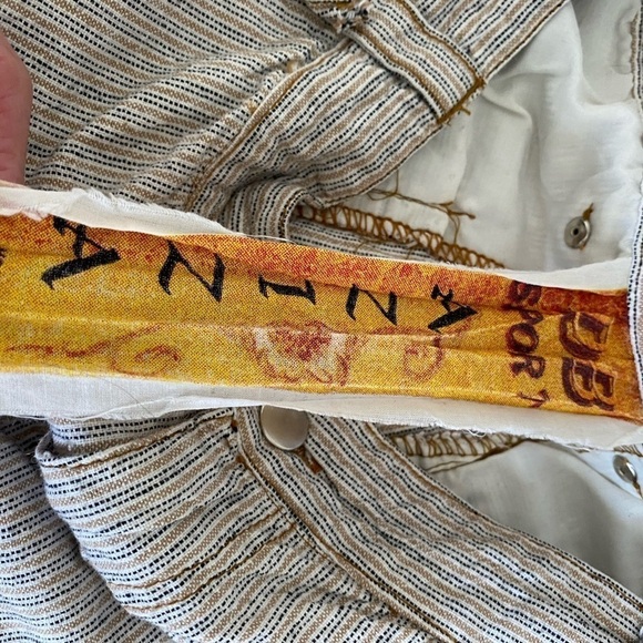 Aziza Pants Cream Ground Embroidered Detailed Design Women’s Size 6 - Picture 6 of 13